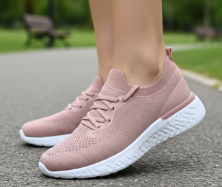 Gemini_Generated_Image_asaafdasaafdasaa Person wearing stylish pink trainers with white soles on park pathway